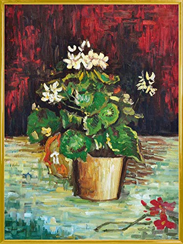 1art1 Vincent Van Gogh Poster Kunstdruck Bild und Kunststoff-Rahmen - Geranie In Einem Blumentopf, 1886 (80 x 60cm) von 1art1