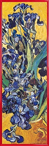 1art1 Vincent Van Gogh Poster Kunstdruck Bild und Kunststoff-Rahmen - Iris, 1889 (91 x 30cm) von 1art1