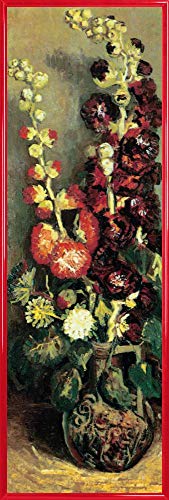 1art1 Vincent Van Gogh Poster Kunstdruck Bild und Kunststoff-Rahmen - Vase Mit Malven, 1886 (91 x 30cm) von 1art1