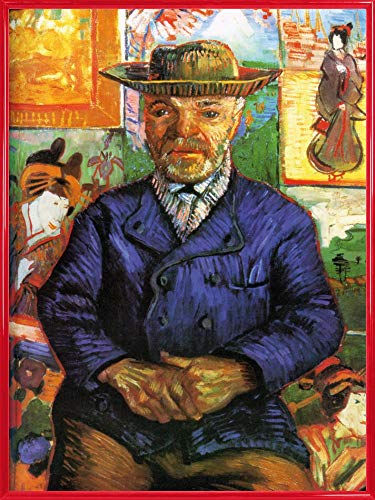 1art1 Vincent Van Gogh Poster Kunstdruck Bild und Kunststoff-Rahmen - Bildnis des Farbenhändlers Père Tanguy, 1887 (80 x 60cm) von 1art1