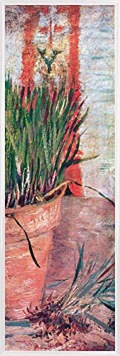 1art1 Vincent Van Gogh Poster Kunstdruck Bild und Kunststoff-Rahmen - Blumentopf Mit Schnittlauch, 1887, Detail (91 x 30cm) von 1art1