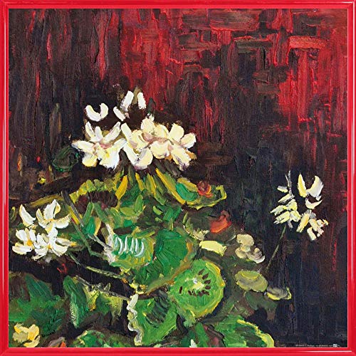 1art1 Vincent Van Gogh Poster Kunstdruck Bild und Kunststoff-Rahmen - Geranie In Einem Blumentopf, 1886 (40 x 40cm) von 1art1