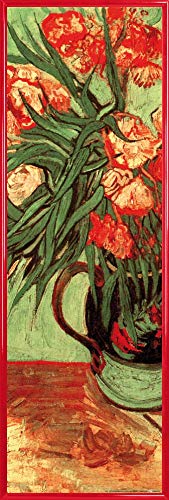 1art1 Vincent Van Gogh Poster Kunstdruck Bild und Kunststoff-Rahmen - Stillleben, Vase Mit Oleander Und Büchern, 1888 (91 x 30cm) von 1art1