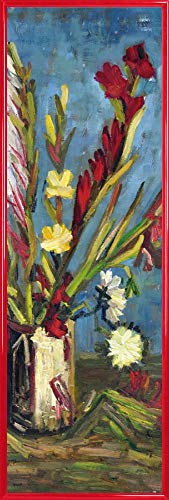1art1 Vincent Van Gogh Poster Kunstdruck Bild und Kunststoff-Rahmen - Vase Mit Gladiolen, 1886 (91 x 30cm) von 1art1