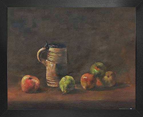 1art1 Vincent Van Gogh Poster Kunstdruck Bild und MDF-Rahmen - Stillleben Mit Bierkrug Und Früchten, 1881 (50 x 40cm) von 1art1