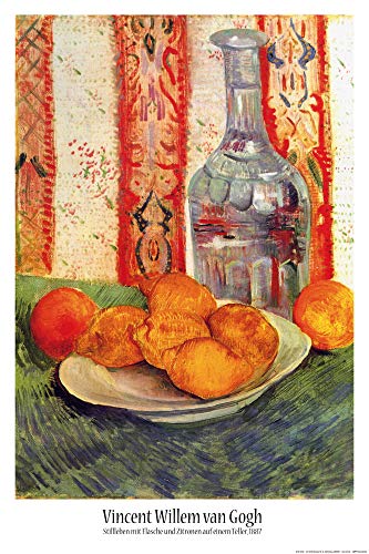 1art1 Vincent Van Gogh Poster Stillleben Mit Flasche Und Zitronen Auf Einem Teller Plakat | Bild 91x61 cm von 1art1