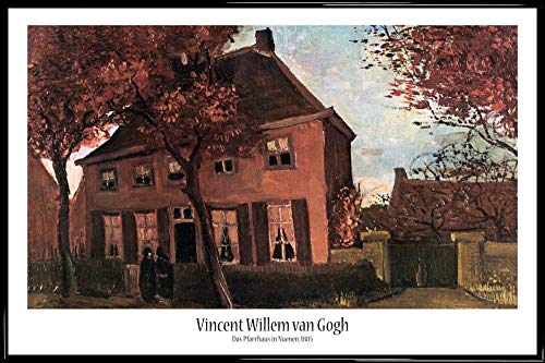 1art1 Vincent Van Gogh Poster Plakat | Bild und Kunststoff-Rahmen - Das Pfarrhaus In Nuenen, 1885 (91 x 61cm) von 1art1