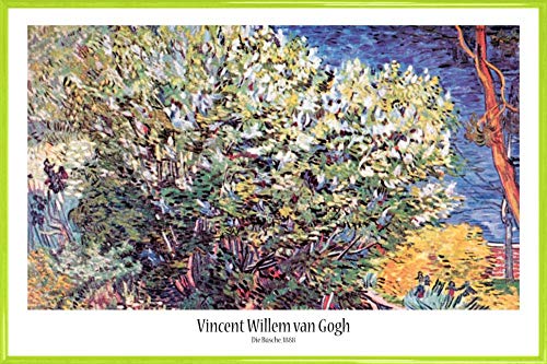 1art1 Vincent Van Gogh Poster Plakat | Bild und Kunststoff-Rahmen - Die Büsche, 1888, Detail (91 x 61cm) von 1art1