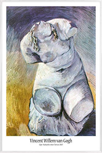 1art1 Vincent Van Gogh Poster Plakat | Bild und Kunststoff-Rahmen - Gips-Statuette Eines Torsos, 1887 (91 x 61cm) von 1art1