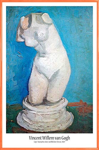 1art1 Vincent Van Gogh Poster Plakat | Bild und Kunststoff-Rahmen - Gips-Statuette Eines Weiblichen Torsos, 1887 (91 x 61cm) von 1art1