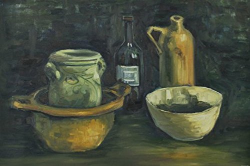 1art1 Vincent Van Gogh Stillleben Mit Steingut Und Flaschen, 1884 Selbstklebende Fototapete Poster-Tapete 180x120 cm von 1art1