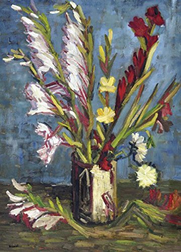 1art1 Vincent Van Gogh Vase Mit Gladiolen, 1886, 2-Teilig Selbstklebende Fototapete Poster-Tapete 250x180 cm von 1art1