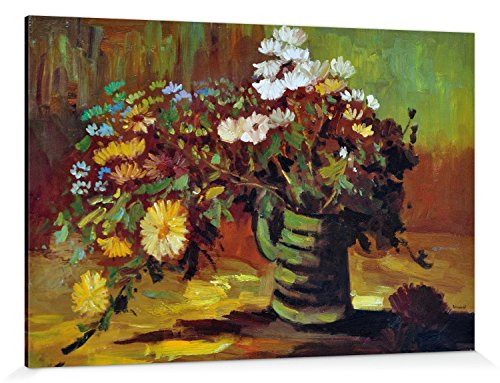 1art1 Vincent Van Gogh Poster Vase Mit Margeriten, 1886 Bilder Leinwand-Bild Auf Keilrahmen | XXL-Wandbild Poster Kunstdruck Als Leinwandbild 180x120 cm von 1art1