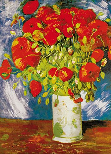 1art1 Vincent Van Gogh Vase Mit Rotem Klatschmohn, 1886, 2-Teilig Fototapete Poster-Tapete 250x180 cm von 1art1