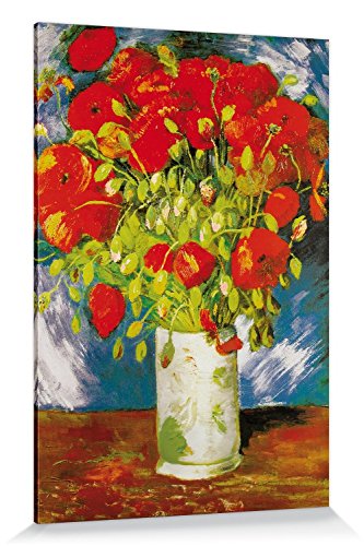 1art1 Vincent Van Gogh Poster Vase Mit Rotem Klatschmohn, 1886 Bilder Leinwand-Bild Auf Keilrahmen | XXL-Wandbild Poster Kunstdruck Als Leinwandbild 180x120 cm von 1art1