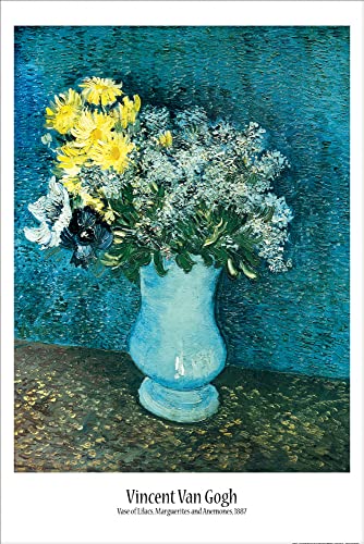 1art1 Vincent Van Gogh Poster Vase mit Flieder, Margeriten und Anemonen, 1887 Plakat | Bild 91x61 cm von 1art1