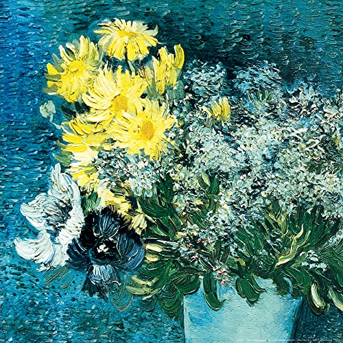 1art1 Vincent Van Gogh Poster Vase mit Flieder, Margeriten und Anemonen, 1887 Kunstdruck Bild 40x40 cm von 1art1