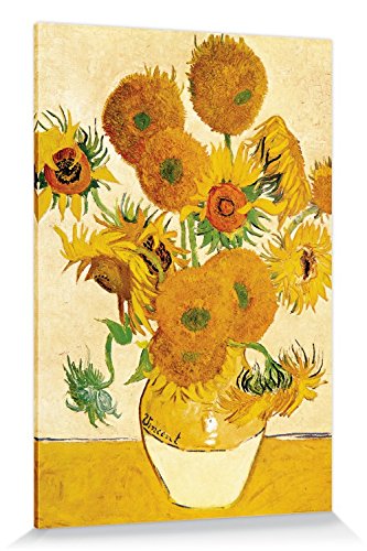 1art1 Vincent Van Gogh Poster Vierzehn Sonnenblumen In Einer Vase, 1888 Bilder Leinwand-Bild Auf Keilrahmen | XXL-Wandbild Poster Kunstdruck Als Leinwandbild 180x120 cm von 1art1