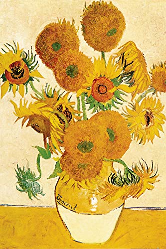 1art1 Vincent Van Gogh XXL Poster Vierzehn Sonnenblumen In Einer Vase, 1888 Plakat | Bild 120x80 cm von 1art1