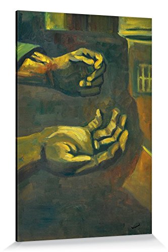 1art1 Vincent Van Gogh Poster Zwei Hände, 1885 Bilder Leinwand-Bild Auf Keilrahmen | XXL-Wandbild Poster Kunstdruck Als Leinwandbild 180x120 cm von 1art1