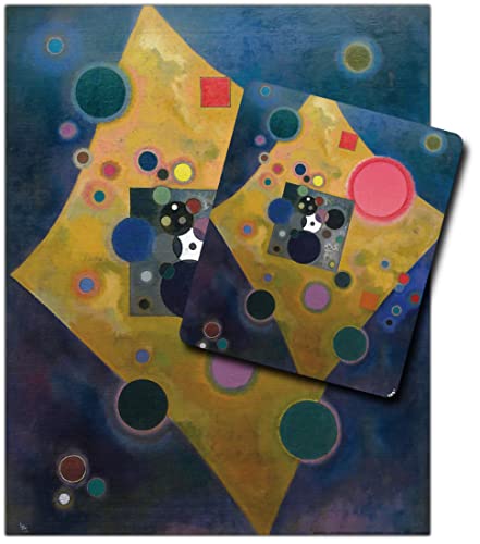 1art1 Wassily Kandinsky, Akzent In Rosa, 1926 1 Kunstdruck Bild (50x40 cm) + 1 Mauspad (23x19 cm) Geschenkset von 1art1