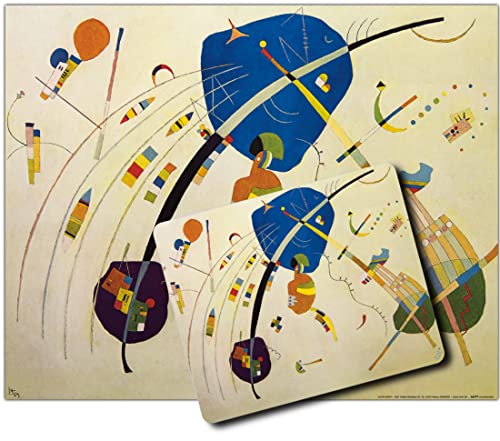 1art1 Wassily Kandinsky, Gegen Blau, 1939 1 Kunstdruck Bild (50x40 cm) + 1 Mauspad (23x19 cm) Geschenkset von 1art1
