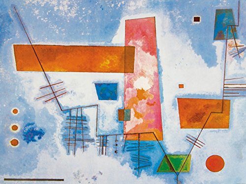 1art1 Wassily Kandinsky Eckige Struktur, 1929, 2-Teilig Selbstklebende Fototapete Poster-Tapete 240x180 cm von 1art1