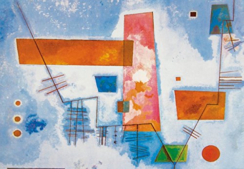 1art1 Wassily Kandinsky Eckige Struktur, 1929, 3-Teilig Selbstklebende Fototapete Poster-Tapete 360x250 cm von 1art1