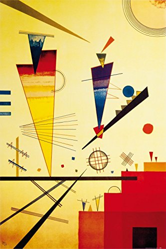 1art1 Wassily Kandinsky Fröhliche Struktur, 1926 Selbstklebende Fototapete Poster-Tapete 180x120 cm von 1art1