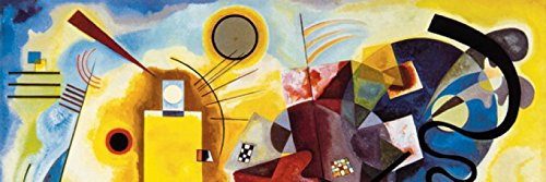 1art1 Wassily Kandinsky Poster Gelb Rot Blau, 1925 Bilder Leinwand-Bild Auf Keilrahmen | XXL-Wandbild Poster Kunstdruck Als Leinwandbild 150x50 cm von 1art1