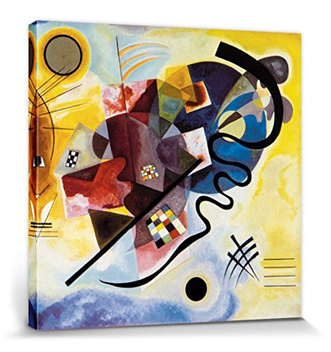 1art1 Wassily Kandinsky Poster Gelb Rot Blau, 1925 Bilder Leinwand-Bild Auf Keilrahmen | XXL-Wandbild Poster Kunstdruck Als Leinwandbild 40x40 cm von 1art1