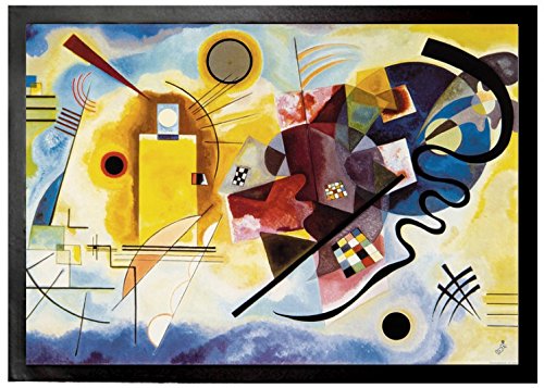 1art1 Wassily Kandinsky Gelb Rot Blau, 1925 Fußmatte Dekomatte Innenbereich | Design Türmatte 70x50 cm von 1art1