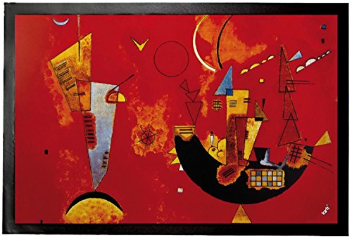 1art1 Wassily Kandinsky Mit Und Gegen, 1929 Fußmatte Dekomatte Innenbereich | Design Türmatte 60x40 cm von 1art1