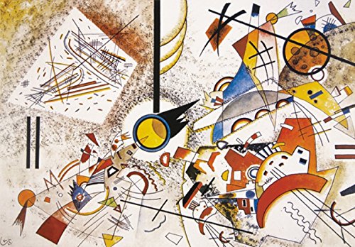 1art1 Wassily Kandinsky Ohne Titel, 1923, 3-Teilig Selbstklebende Fototapete Poster-Tapete 360x250 cm von 1art1