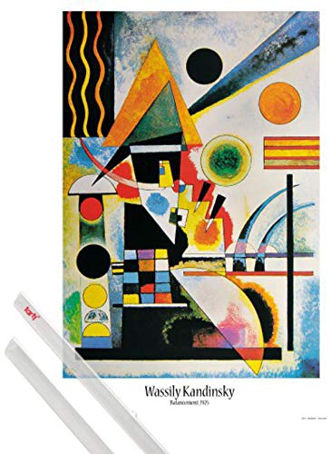1art1 Wassily Kandinsky Plakat | Bild (91x61 cm) Balancement, 1925 + EIN Paar Posterleisten, Transparent von 1art1