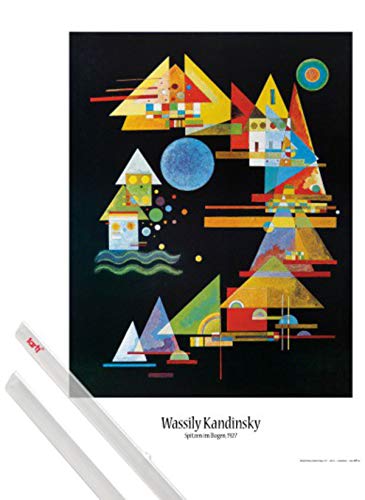 1art1 Wassily Kandinsky Plakat | Bild (91x61 cm) Spitzen Im Bogen, 1927 + EIN Paar Posterleisten, Transparent von 1art1