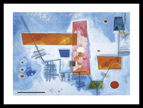 1art1 Wassily Kandinsky Poster Kunstdruck Bild und MDF-Rahmen Schwarz - Struttura Angolare (80 x 60cm) von 1art1