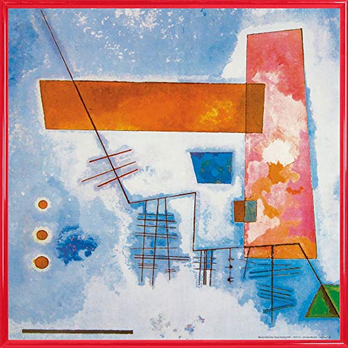 1art1 Wassily Kandinsky Poster Kunstdruck Bild und Kunststoff-Rahmen - Eckige Struktur, 1929 (40 x 40cm) von 1art1