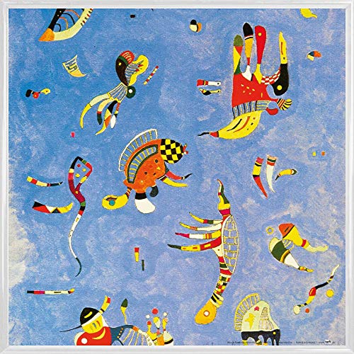 1art1 Wassily Kandinsky Poster Kunstdruck Bild und Kunststoff-Rahmen - Himmelblau, 1940 (40 x 40cm) von 1art1