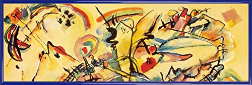 1art1 Wassily Kandinsky Poster Kunstdruck Bild und Kunststoff-Rahmen - Komposition, 1917 (91 x 30cm) von 1art1