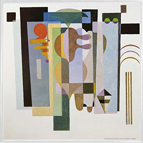 1art1 Wassily Kandinsky Poster Kunstdruck Bild und Kunststoff-Rahmen - Zwei Grüne Punkte, 1935 (40 x 40cm) von 1art1