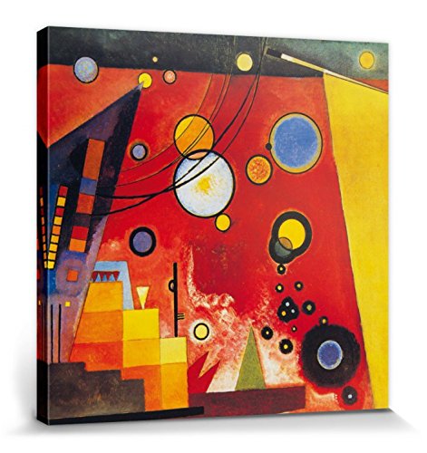 1art1 Wassily Kandinsky Poster Schweres Rot, 1924 Bilder Leinwand-Bild Auf Keilrahmen | XXL-Wandbild Poster Kunstdruck Als Leinwandbild 40x40 cm von 1art1