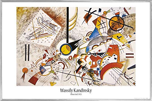 1art1 Wassily Kandinsky Poster Plakat | Bild und Kunststoff-Rahmen - Ohne Titel, 1923 (91 x 61cm) von 1art1