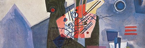 1art1 Wassily Kandinsky Poster Rosa Im Grau, 1926 Bilder Leinwand-Bild Auf Keilrahmen | XXL-Wandbild Poster Kunstdruck Als Leinwandbild 120x40 cm von 1art1