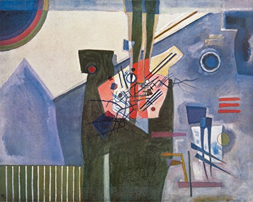 1art1 Wassily Kandinsky Poster Rosa Im Grau, 1926 Bilder Leinwand-Bild Auf Keilrahmen | XXL-Wandbild Poster Kunstdruck Als Leinwandbild 50x40 cm von 1art1