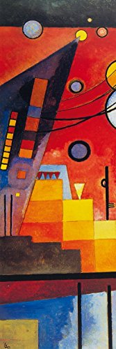 1art1 Wassily Kandinsky Poster Schweres Rot, 1924 Bilder Leinwand-Bild Auf Keilrahmen | XXL-Wandbild Poster Kunstdruck Als Leinwandbild 90x30 cm von 1art1