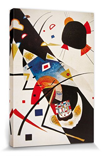 1art1 Wassily Kandinsky Poster Zwei Schwarze Flecken, 1923 Bilder Leinwand-Bild Auf Keilrahmen | XXL-Wandbild Poster Kunstdruck Als Leinwandbild 120x80 cm von 1art1