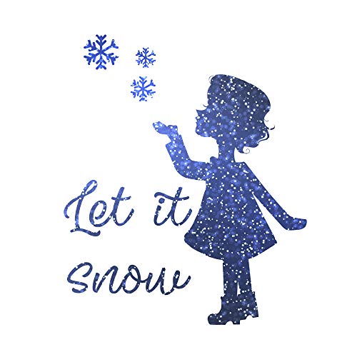 1art1 Weihnachten Poster Let It Snow Bilder Leinwand-Bild Auf Keilrahmen | XXL-Wandbild Poster Kunstdruck Als Leinwandbild 70x70 cm von 1art1