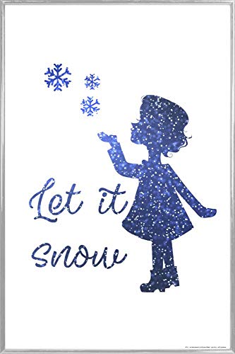 1art1 Weihnachten Poster Plakat | Bild und Kunststoff-Rahmen - Let It Snow (91 x 61cm) von 1art1