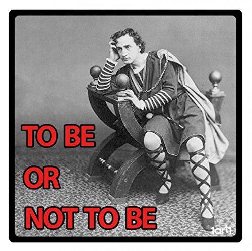 1art1 William Shakespeare Hamlet, to Be Or Not to Be Poster-Sticker Tattoo Aufkleber 9x9 cm von 1art1